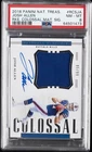 2018 NATIONAL TREASURES ROOKIE COLOSSAL MATERIAL JOSH ALLEN RC 95/99 PSA 8 AUTO