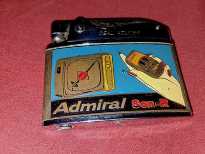 #ad Rare Vintage Advertising Lighter 1950s Admiral TV $225.00