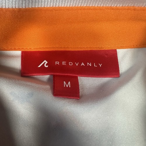 NEW Redvanly Langham Polo Shirt Mens Medium All Over Print Golf Bright White - Picture 3 of 9