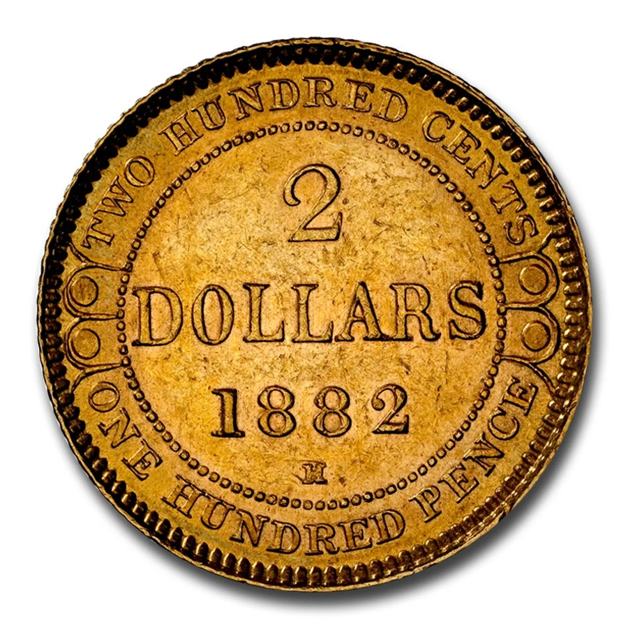 1882-H Newfoundland Gold 2 Dollars Victoria MS-61 NGC - Image 2 of 2