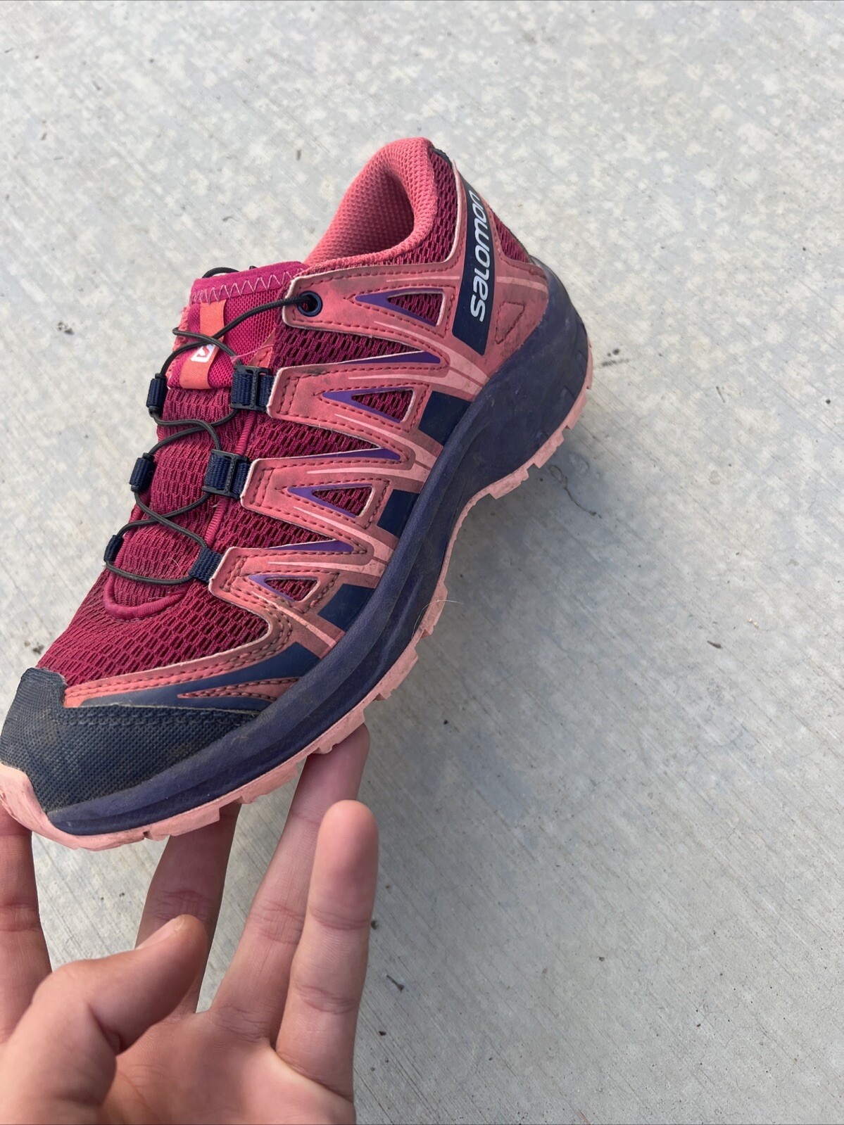 Scarpe da trail running Salomon XA Pro 3D Junior bambina taglia 4 rosso corallo