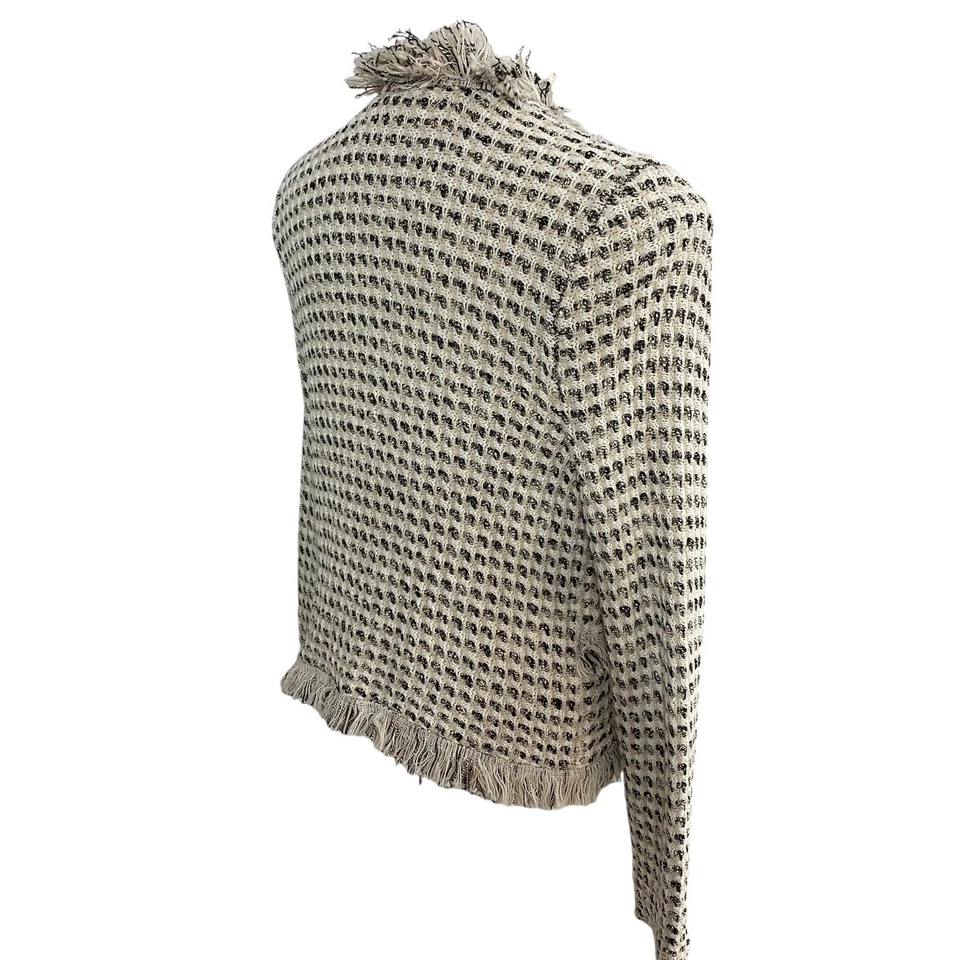 Blazer Chicos Mujer 0 Pequeño Tejido Flecos Chaqueta Trabajo Oficina Informal Negocios Foto 3 de 4