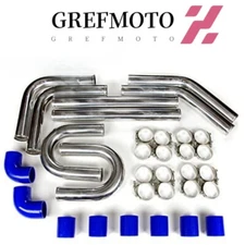 Aluminum Universal Turbo Antirust Intercooler Pipe Kit Hose Clamp 2.5" 63mm