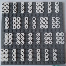 LEGO 108 LETTER PRINTED TILES alphabet for signs moc building DOTS creator alpha
