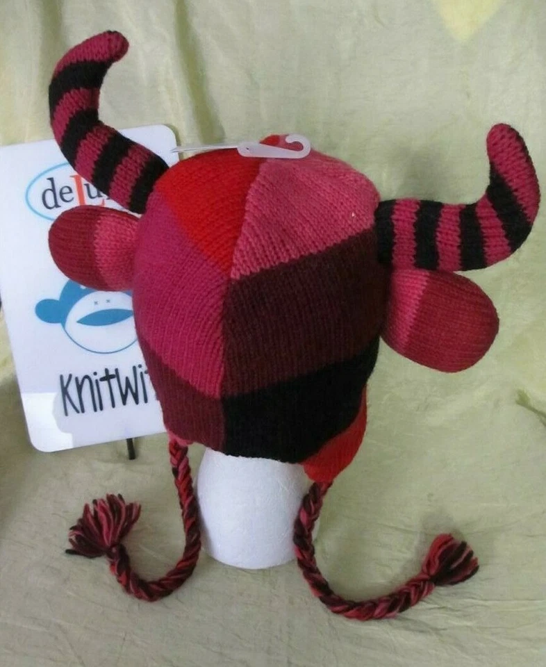 Nuevo Adulto deLux Knitwits Rojo Rosa Negro Disfraz Monstruo FORRADO DE VELLÓN Puntera Calcetín Foto 2 de 4