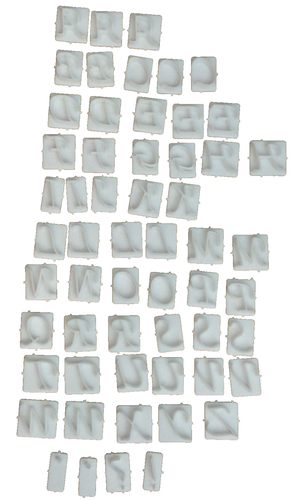 53PC ALPHABET STAMP MOLD EMBOSSER PLASTIC SCRIPT LETTERS VINTAGE CAKE FONDANT 1" - Picture 2 of 23