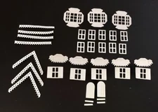 Tim Holtz Village Die Cuts * Village Fixer-Upper * White Cardstock * One Set