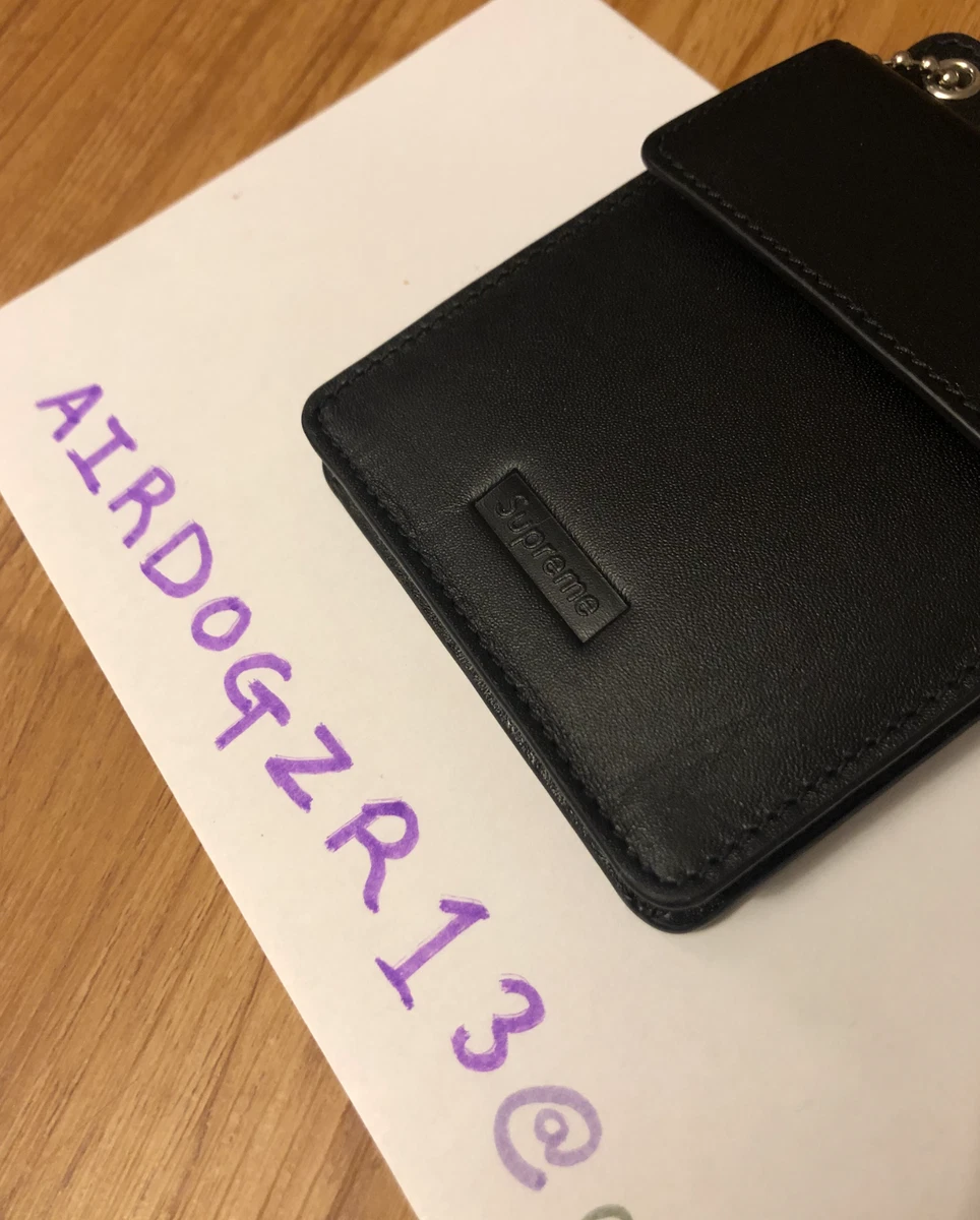 Supreme Leather ID Holder FW18 New 100 Authentic