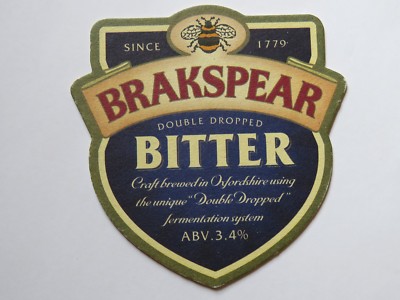 Beer Brewery Coaster: Brakspear Double Dropped Bitter ~ UK Brewers Since 1779