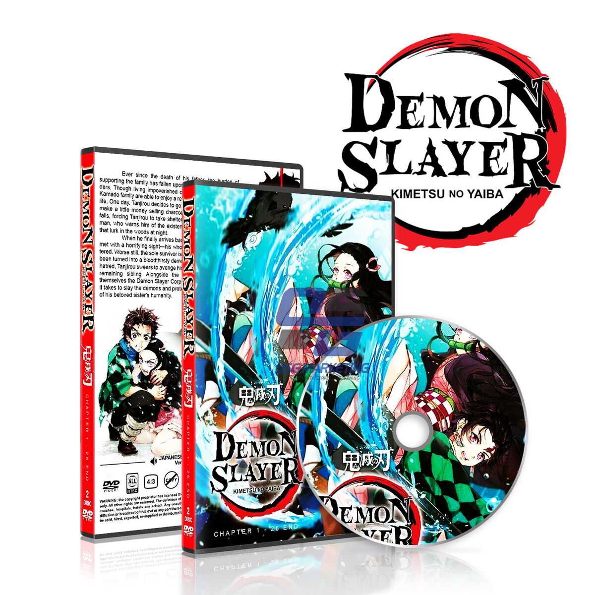 DVD Anime Series Season 1 Demon Slayer/Kimetsu No Yaiba (Ep 1-26)English  Dubbed