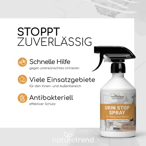 naturetrend Urin Stop Spray Hunde & Katzen 500ml Urin Entferner Abwehrspray - Bild 3 von 7