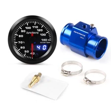 2" 52mm Digital Pointer Water Temp Gauge Meter w/38mm Joint Pipe Sensor Adapter