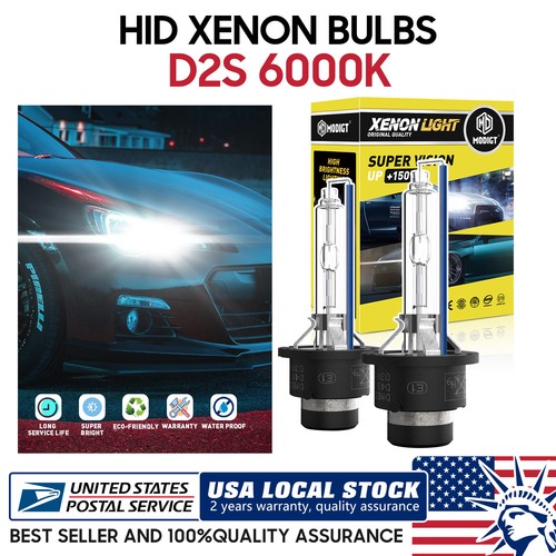 2X D2S HID 6000K Xenon Headlight Light Bulbs Replacement For 20012006