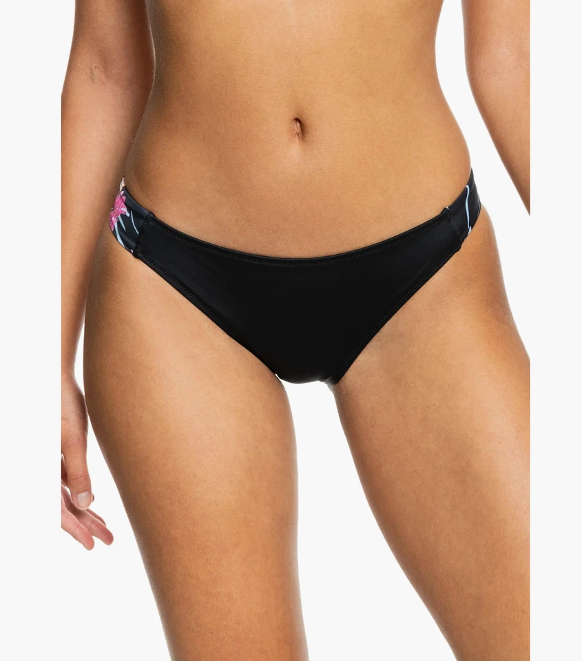 Roxy L110201 Anthracite Floral Flow Active Sporty Bikini Swim Bottoms Size S - Image 3 of 4