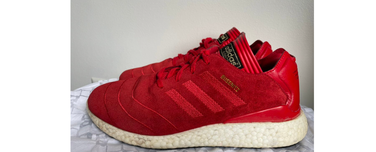 Adidas Busenitz Pure Boost Red Suede Shoes US Men's Size