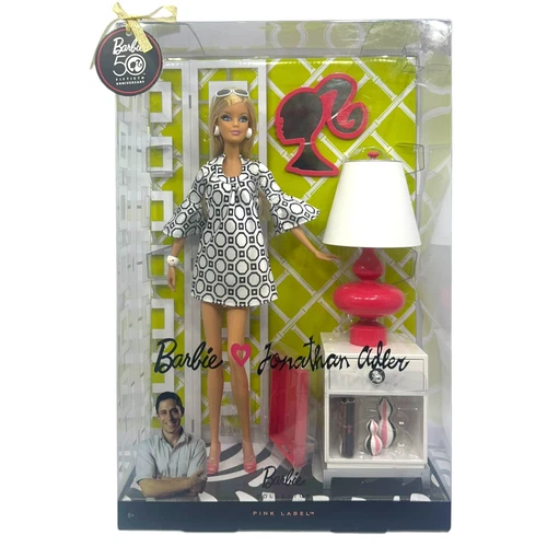 Mattel Barbie 50th Anniversary Jonathan Adler Pink Label Doll New NRFB