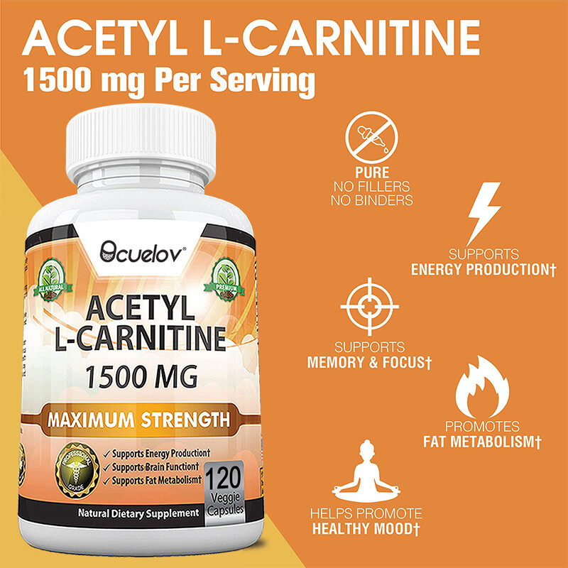 acetyl l-carnitine capsules 1200mg Divine Bounty Per Serv Divine Bounty Acetyl L-Carnitine Capsules