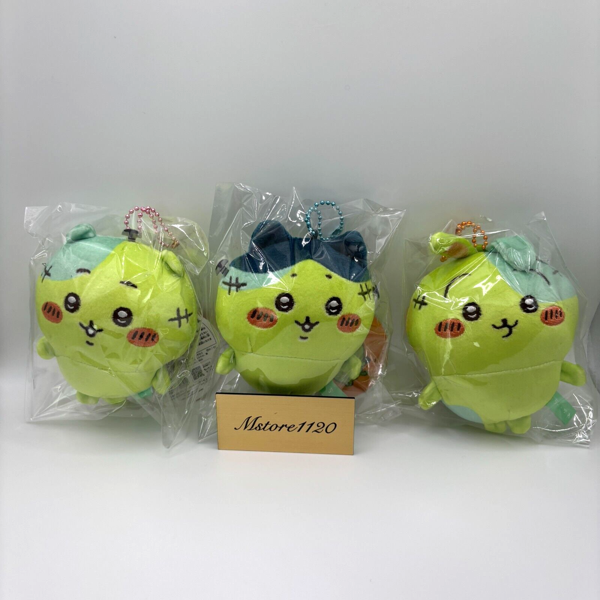 Chiikawa Zombie set of 3 Halloween Mascot Plush Key Chain tagged