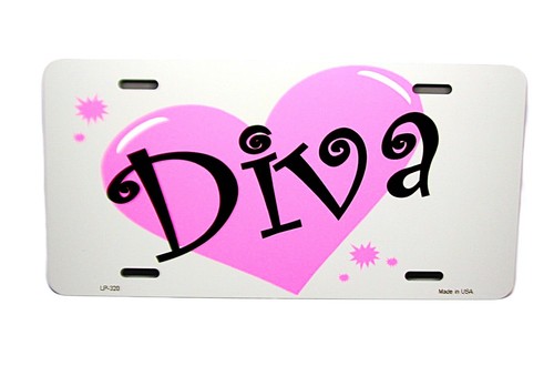 DIVA PRINCESS METAL CAR NOVELTY LICENSE PLATE AUTO TAG - Picture 4 of 12