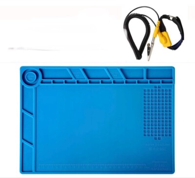 Kaisi S-140 Large Silicone Soldering Mat Magnetic Repair Work Mat With ESD Band