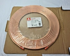 Mueller Indus Streamline 1/4" X 50 Ft Copper Refrigeration Tube 700 PSI D 04050P