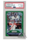 Lawrence Taylor 2015 Panini Prizm Green Autograph Card #56 PSA/DNA (Red)