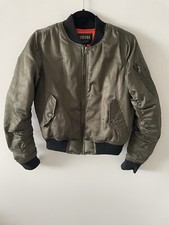 Red Fox MA1 shiny olive green bomber jacket b...