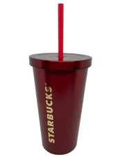 STARBUCKS Festive Christmas Limited Edition Red and Gold Tumbler