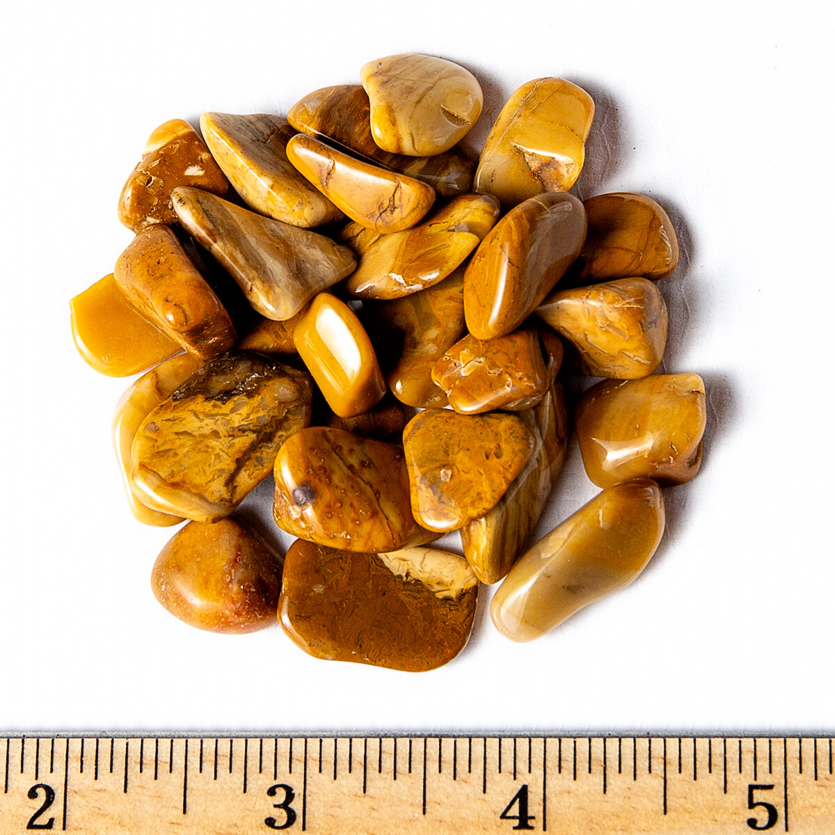 50g Tumbled Yellow Jasper Gemstone Crystals 15-35 Stones