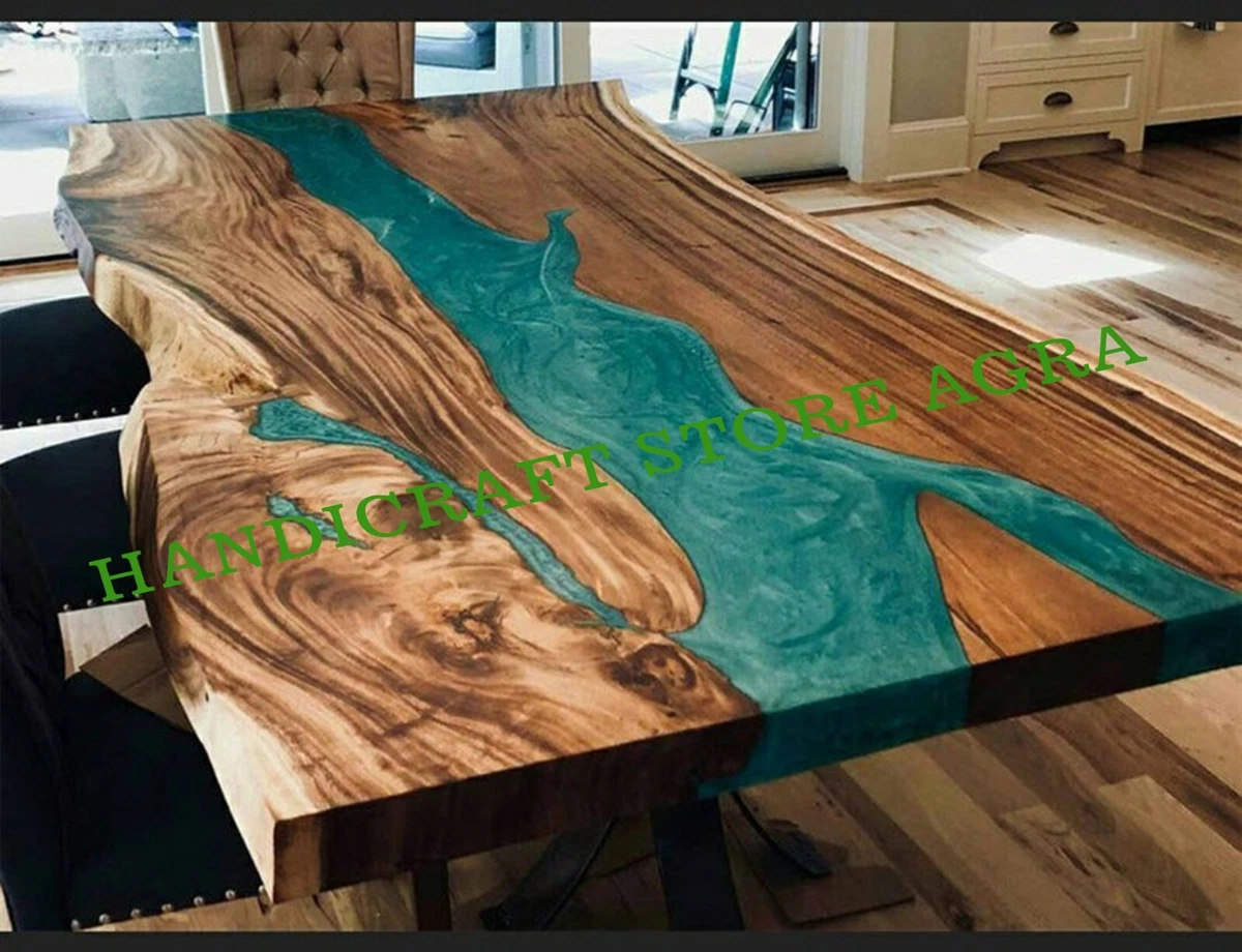 Live edge table with epoxy center hot sale