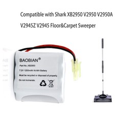 7.2V Battery Pack For Shark Euro Pro Vacuum XB2950, V2945, V2945Z, V2950, V2950A