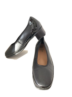 Waldlaufer Luftpolster 8.5 UK 6 Black Leather Flat Pumps Leather  Insole