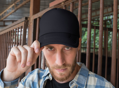   1x Unisex Baseball Cap Black - Adjustable & Breathable