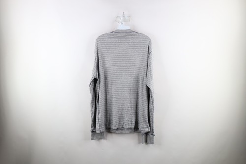 Robert Graham Mens 2XL Elbow Patch Ribbed Knit Long Sleeve Henley T-Shirt Stripe - Picture 7 of 9