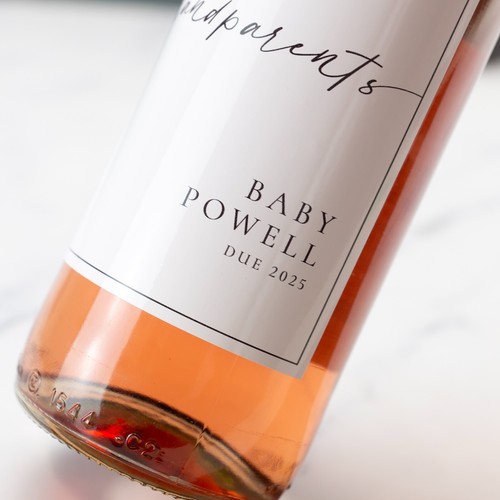 Pairs Well Well With Pregnancy Announcement Wine Prosecco Label Vinyl Sticker - Picture 24 of 34