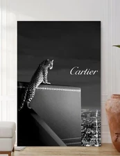 Leopard Designer Fashion Canvas Picture -Framed Print - Poster Paper - Wall Art