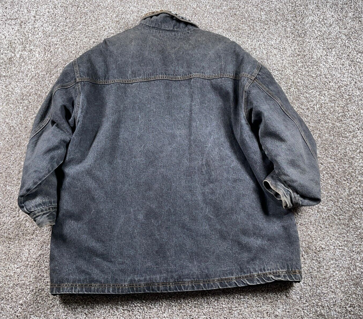 CERVELLE ゴブラン織 中綿デニムjkt 90's VINTAGE VTG 90s Cervelle Animal Print Trim Denim Jacket Women's 2X