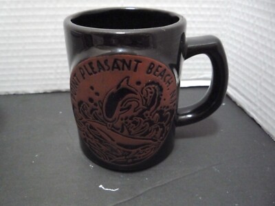 Point Pleasant Beach, NJ Ceramic Coffee Mug  RAISED OCEAN DESIGN