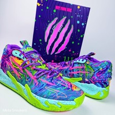 Puma MB.03 US 14 Men's Purple Green Pink Basketball LaMelo Be You  379899 01 NIB