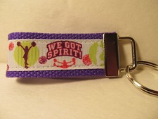 Cheerleader Key Fob, Key Chain. Sturdy and Handmade in USA.