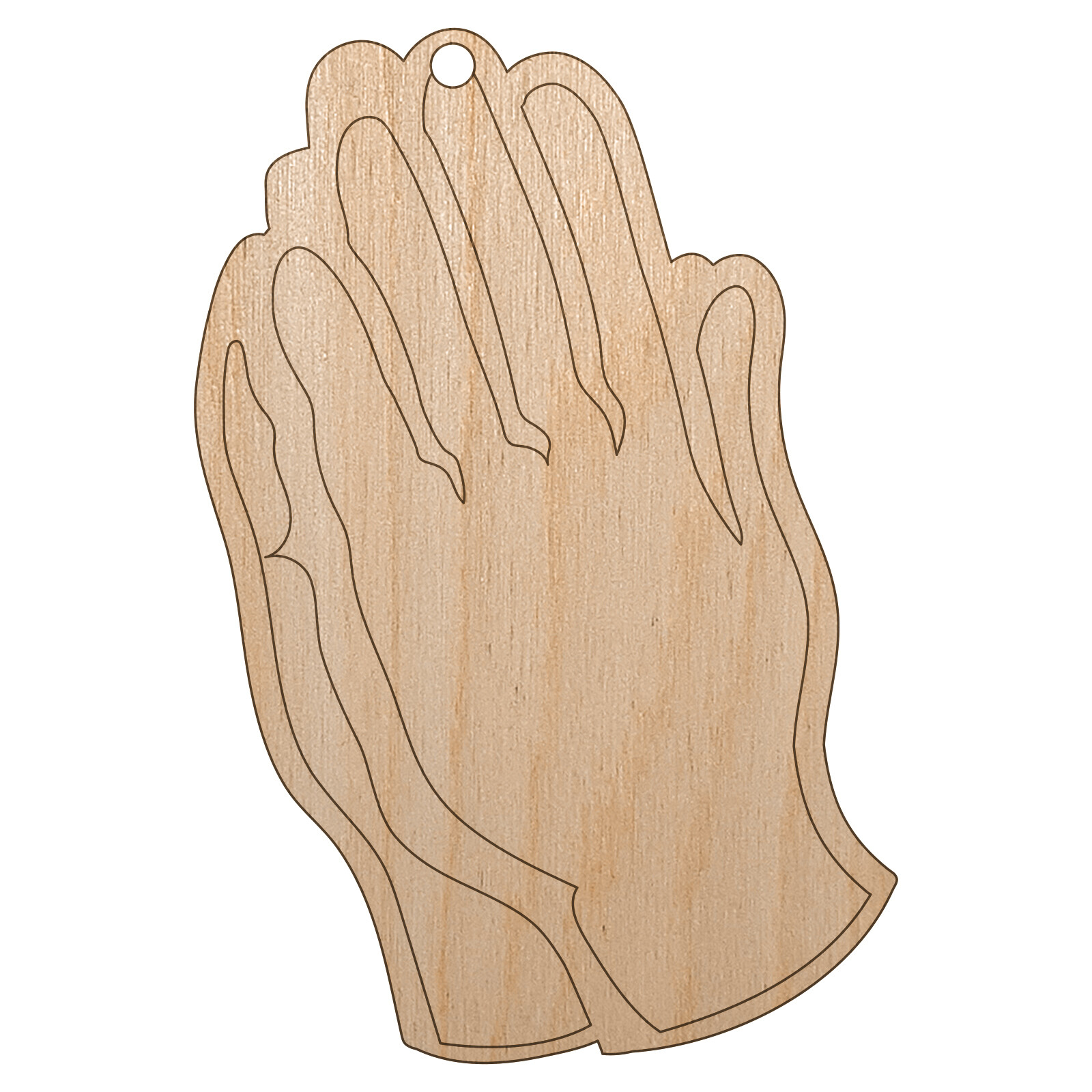 Praying Hands Unfinished Craft Wood Holiday Christmas Tree DIY Ornament