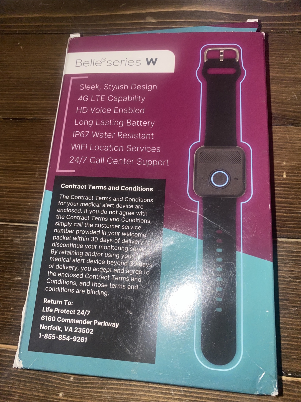 Belle Series W Life Protect 24/7 Mobile Medical Alert System, 4G, Voice