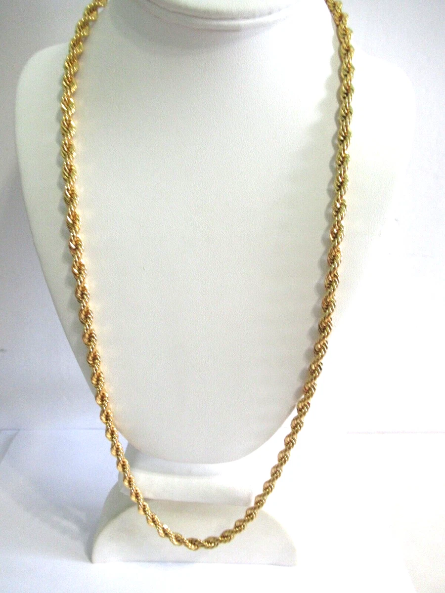 Thick gold rope chain costume best sale jewelry