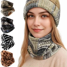 Winter Face Mask Fleece Neck Gaiter Ski Warmer Cold Weather Scarf for Men Women