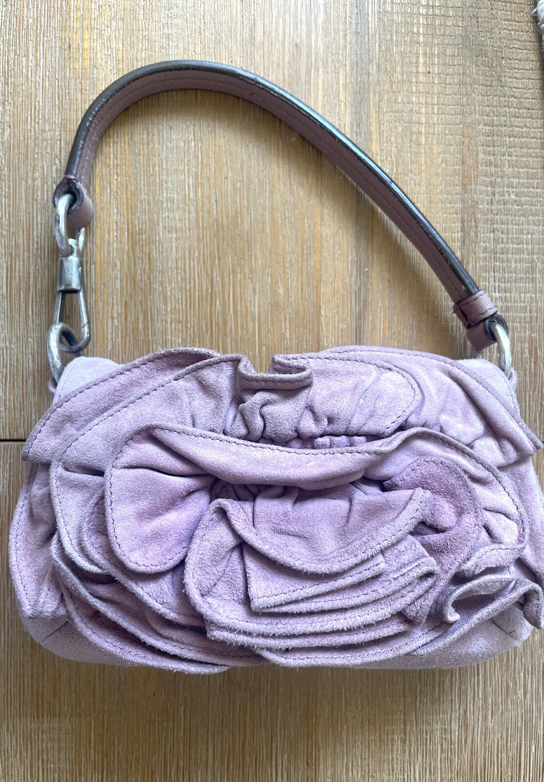 Borsa YSL Yves Saint Laurent Rive Gauche con manico superiore rosa