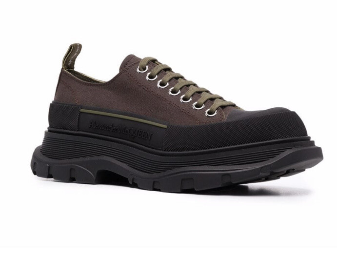 スニーカー ALEXANDER MCQUEEN Sea Green Leather Tread Slick Sneakers Tread Slick Sneakers - Alexander Mcqueen - Green/White - Leather