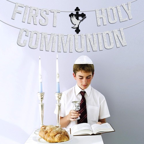 First Holy Communion Banner Baby Shower / 1st Religious/Birthday Baptism Bunt... - Picture 4 of 7