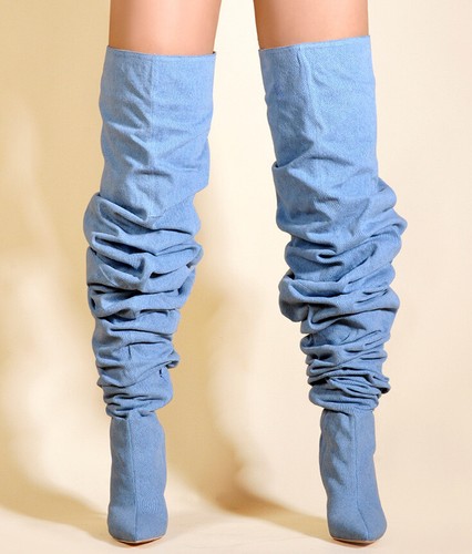 Europe Women Slouch Knee High Boots 