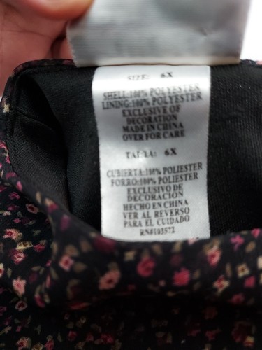 Blueberi boulevard Girls Size 6X Long Sleeve Floral Dress EUC - Picture 8 of 11