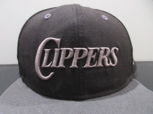 Los Angeles Clippers Hat Cap Fitted Mens 7 1/8 Black Gray NBA Basketball New Era - Picture 2 of 8